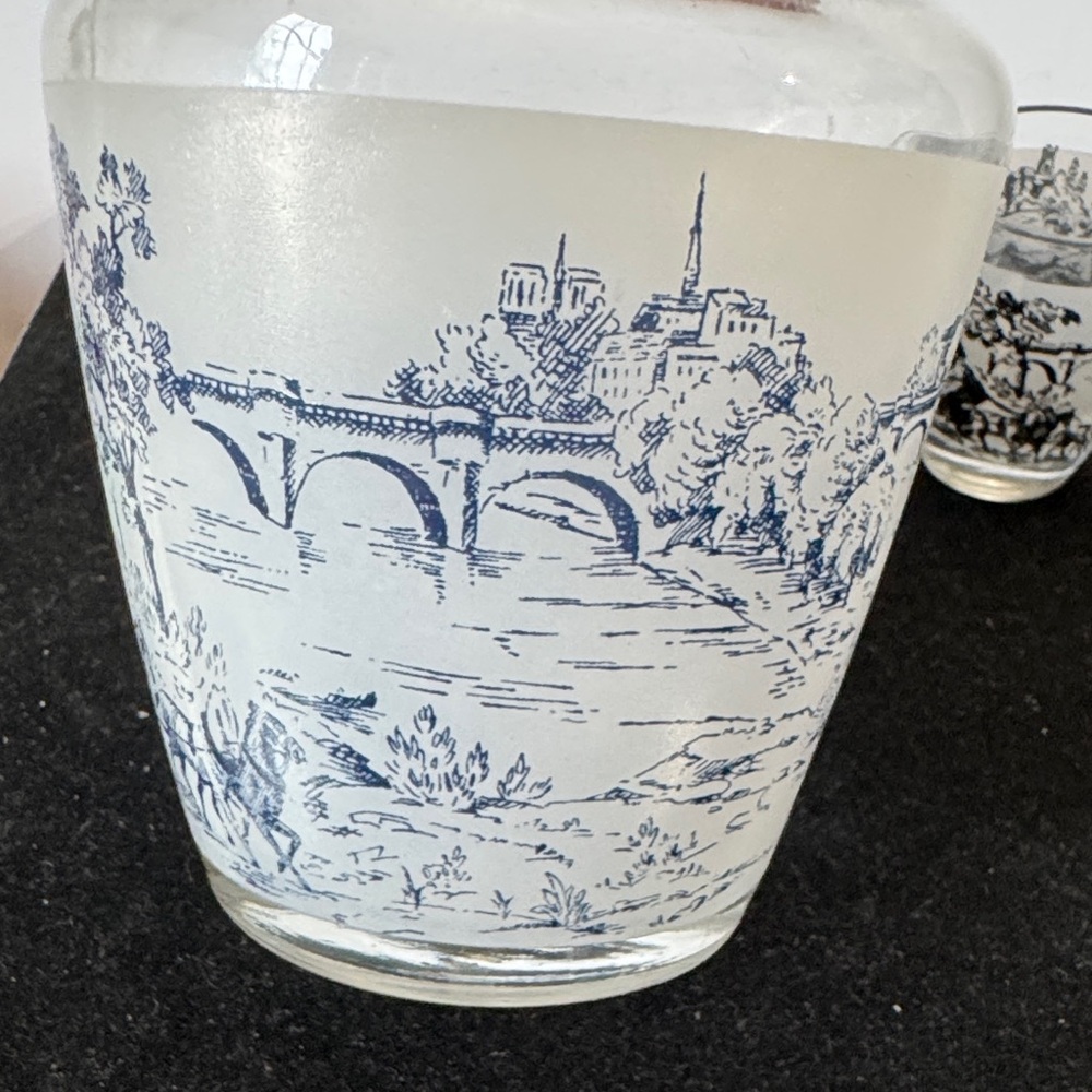 Vintage 1950’s Verrerie Cristallerie D'Arques French Country decanter set. - Picture 3 of 16